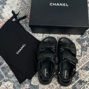 Chanel Dad Sandals Size 37 (original packaging included)